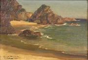 Lionel Walden Rocky Shore, oil painting by Lionel Walden, France oil painting artist